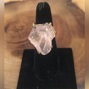 Charles Albert Rose Quartz Adjustable Ring